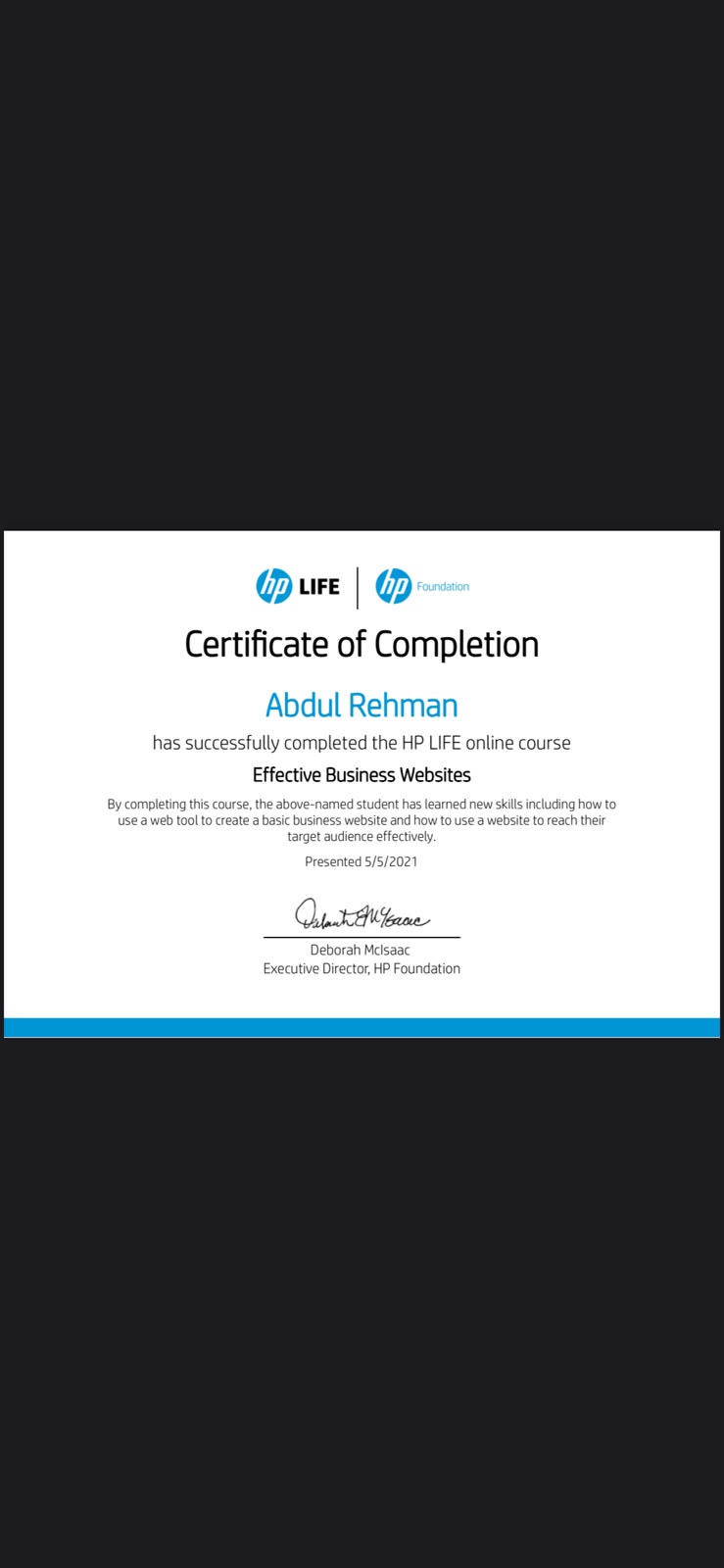 Effective Business Websites HP LIFE